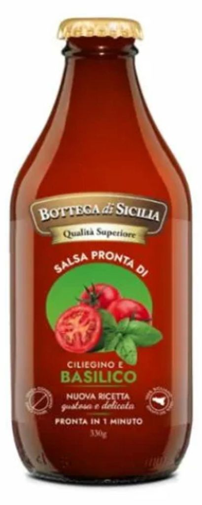 Sauce tomate cerise à la basilic, 330 g Image du produit 