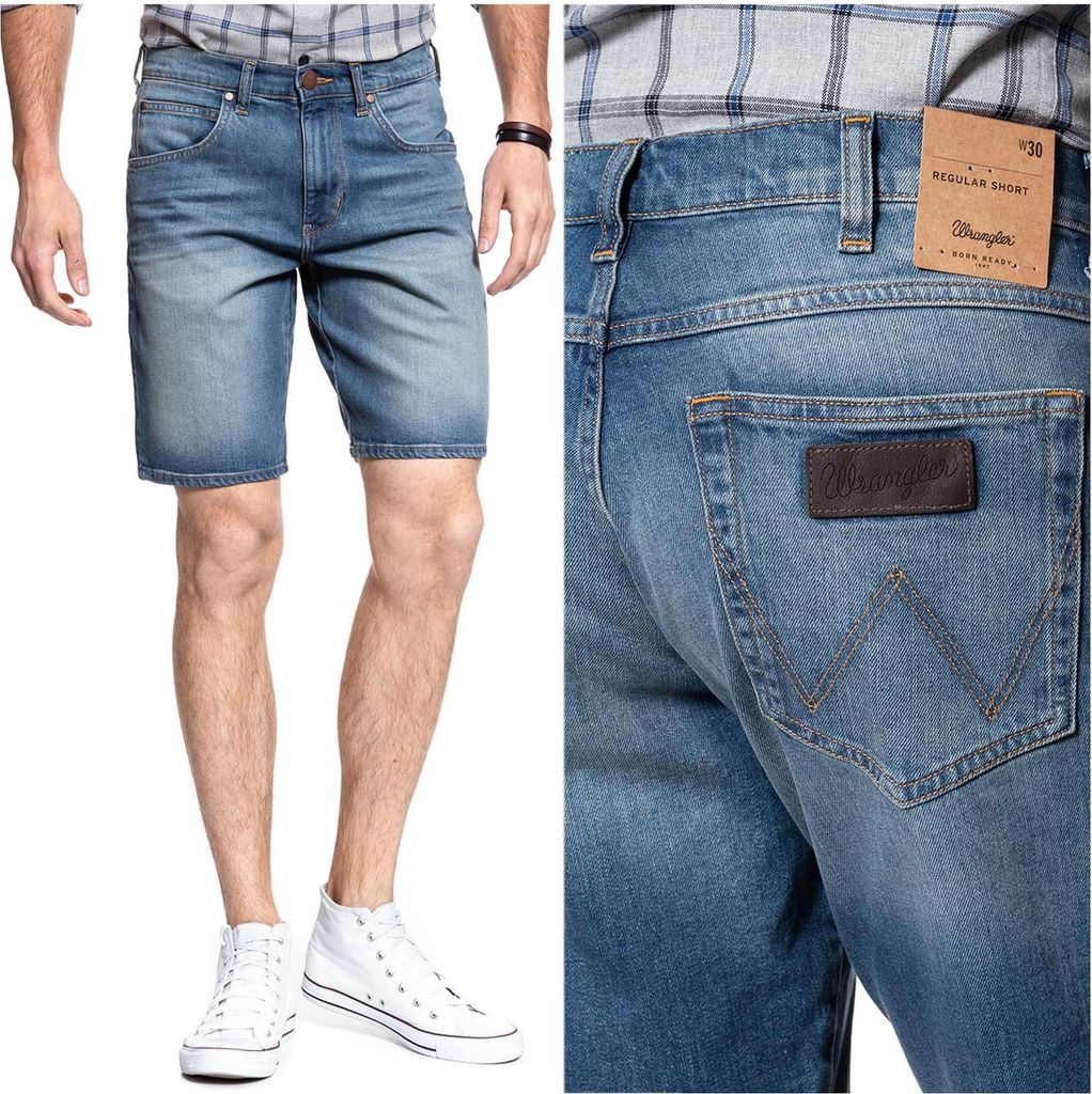 WRANGLER Herren, Shorts REGULAR SHORTS, Regular fit, W29, Blau, kurze, hosen,