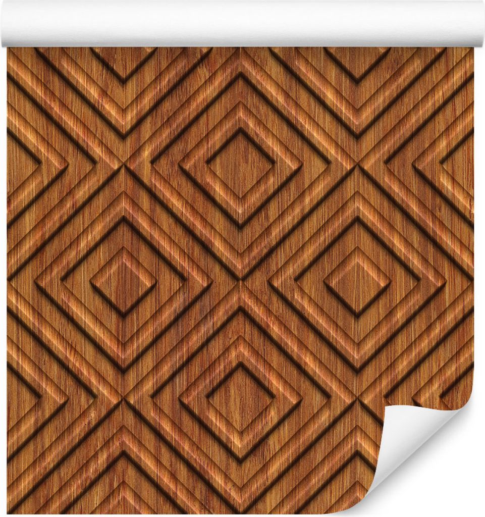 10m VLIES TAPETE Rolle Holzoptik Geometrie Retro XXL