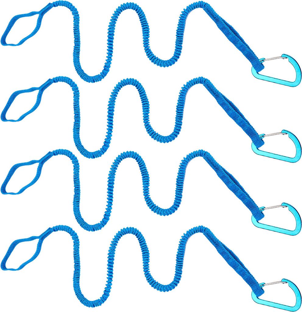 1/2/4 Stück Kajakpaddel-Leine, elastisches Bungee-Gurt-Lanyard-Seil, leichte Kajak-Ruten-Leine für Bootfahren, Angeln, Rafting, Kanufahren