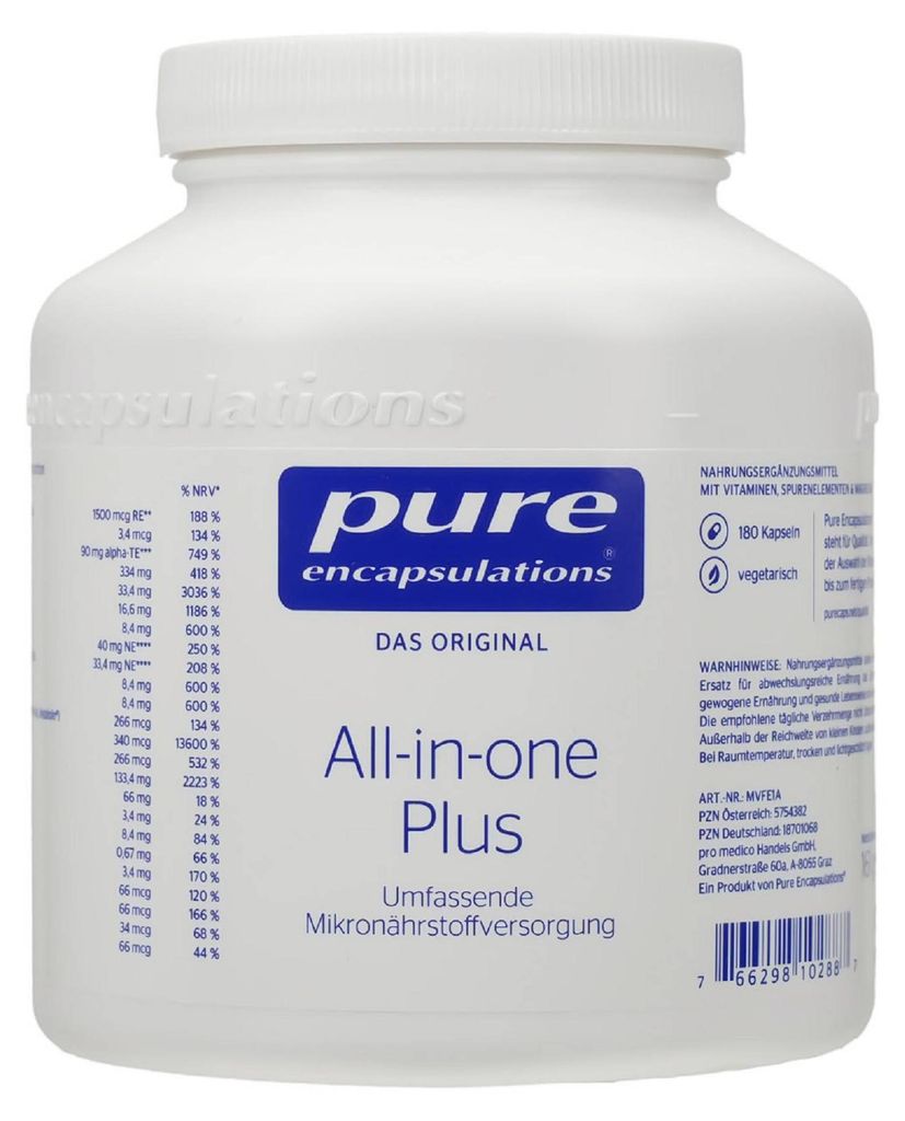 PURE ENCAPSULATIONS all-in-one Plus Kapseln 180St PZN Produktbild 
