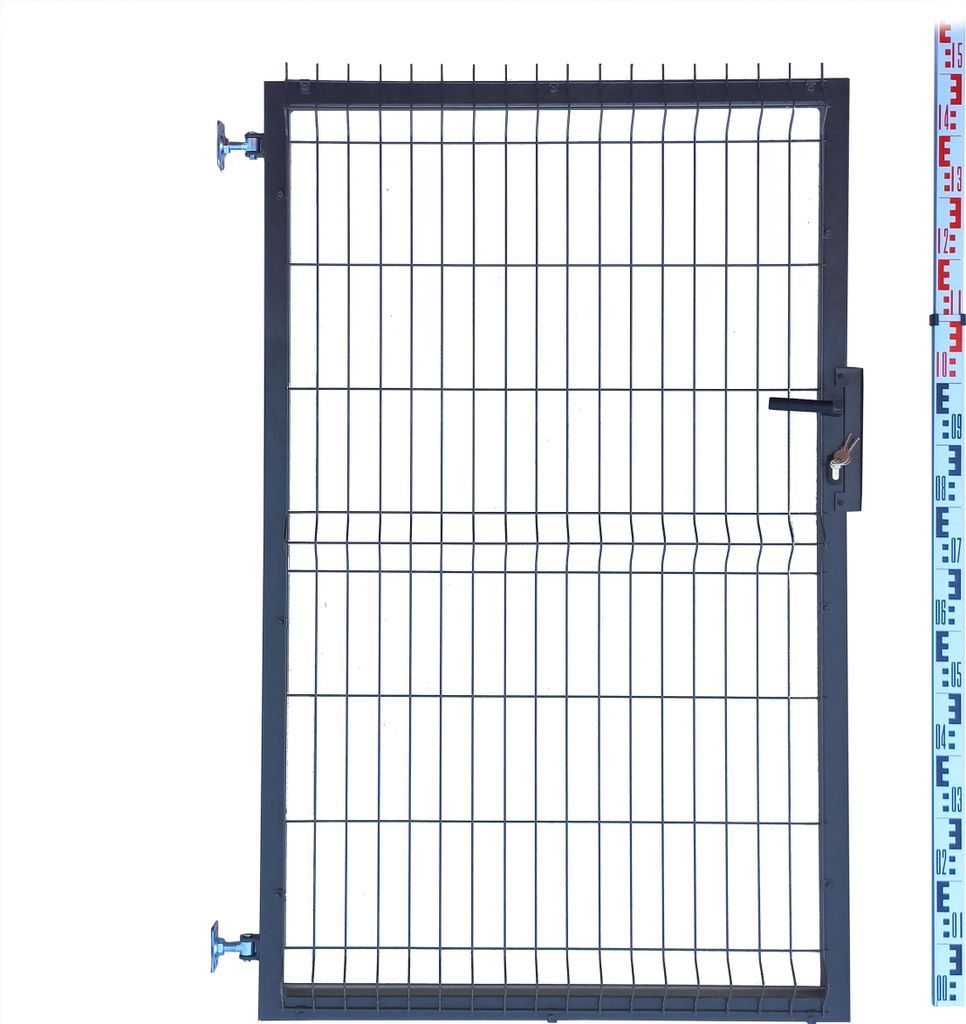 GARTENTOR 150 cm anthrazit graphit Einstabmatten 3D RAL7016 Zaun 153 cm Gartentür Zauntor Einzeltor Tür Doppelstabmatten