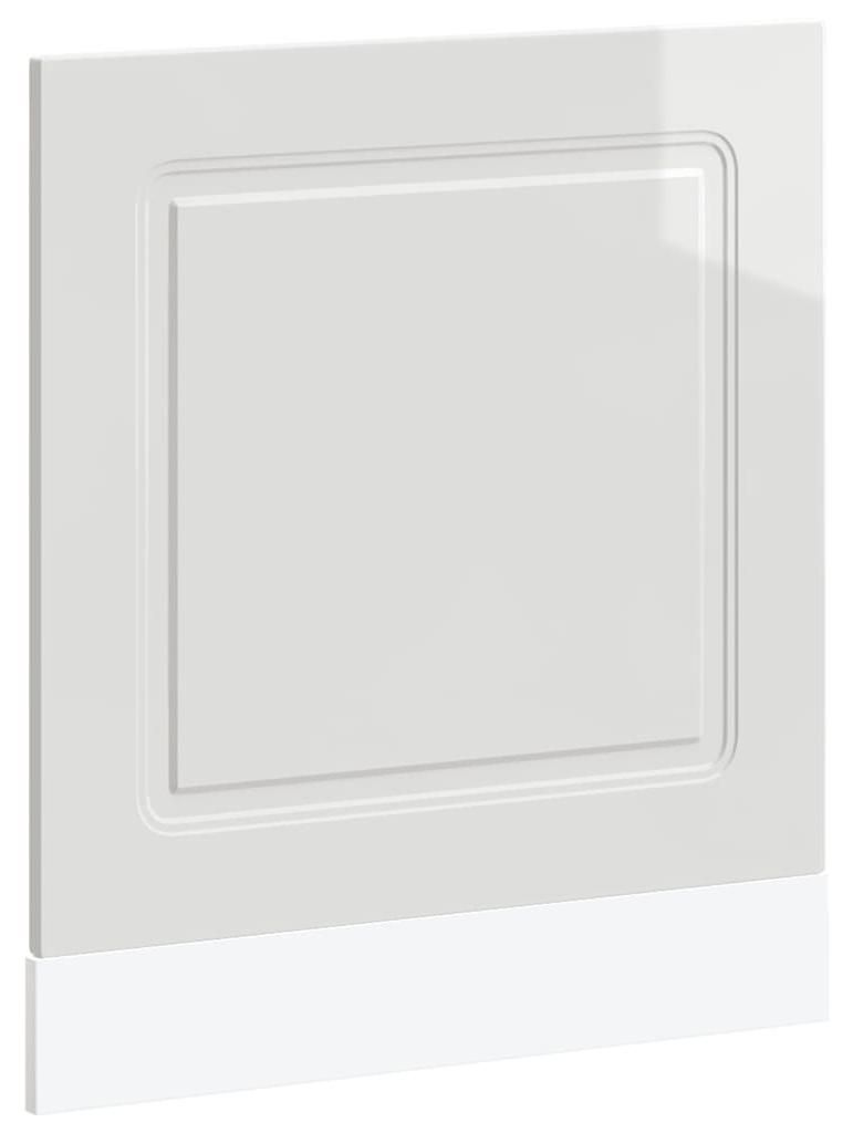 vidaXL Geschirrspülerblende Kalmar Hochglanz-Weiß 60x1,5x57 cm