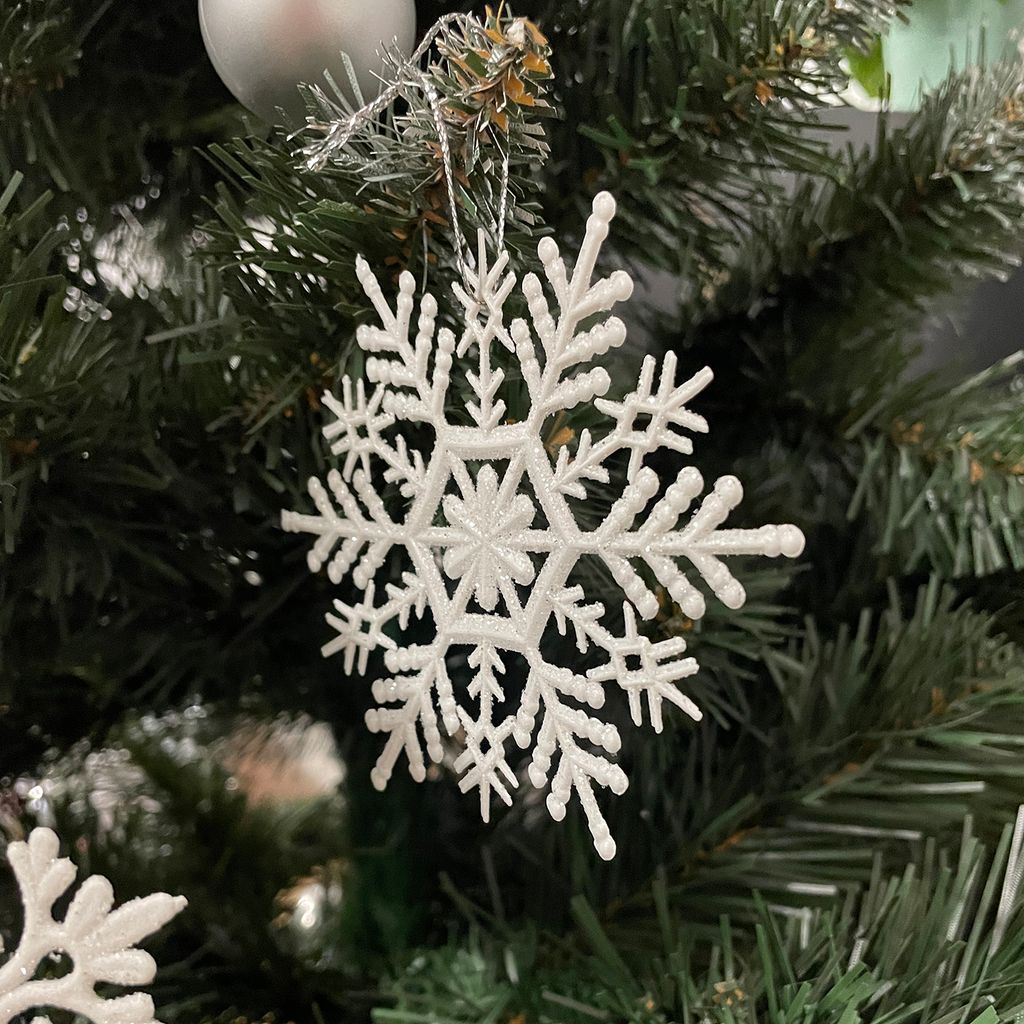 Ornements De Noël - 16 Flocons De Neige En Cristal - Décoration Sapin - Neuf Sous Blister