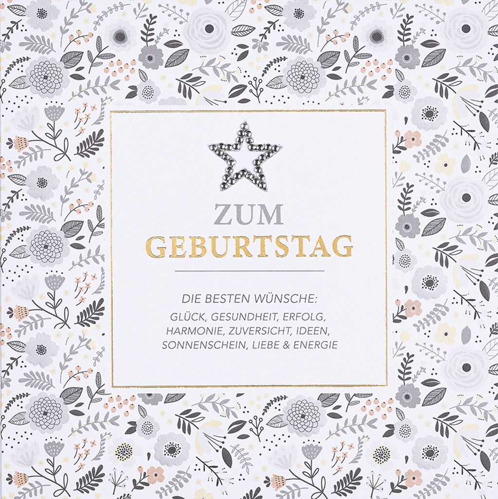 GEBURTSTAG Zum Geburtstag Serie Diamond Glückwunschkarte im Format