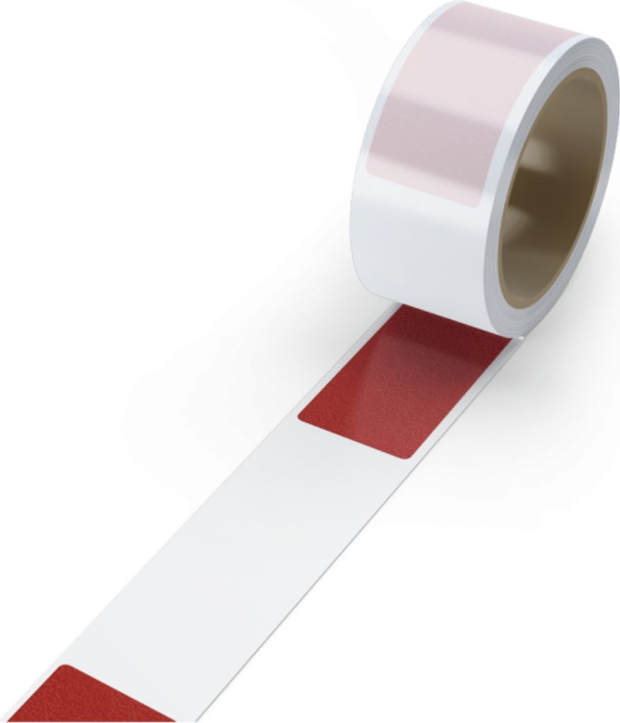 Segmentierte Bodenmarkierungsstreifen WT-5124, PVC, Rot, 75x220 mm, Rolle 25 m