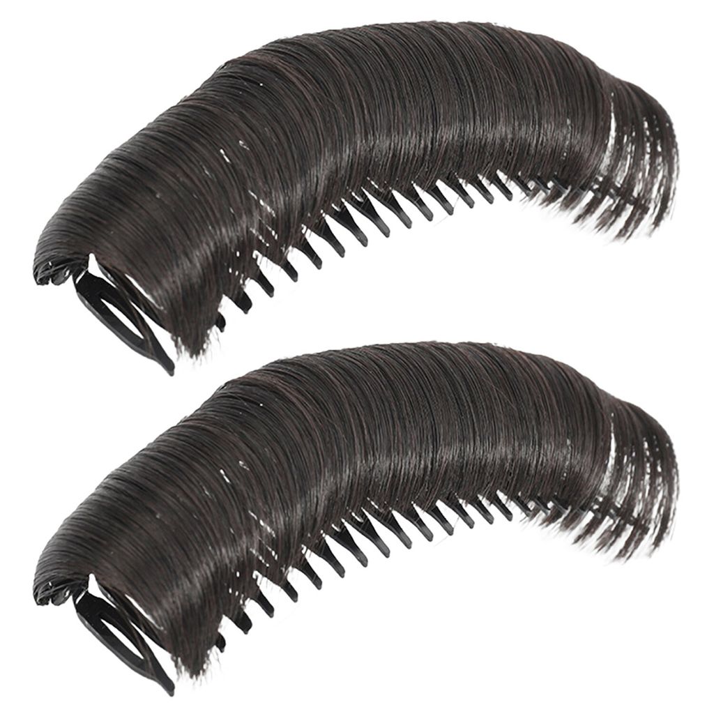2 Stück Unsichtbar Flauschiges Haarpolster für Damen, Haarkissen, Erhöhte Haarpolster, Schwarz