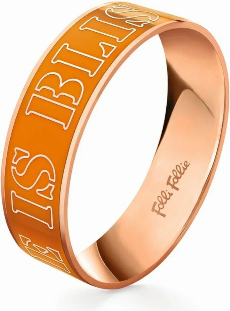 Bracelet Orange en Acier Inoxydable Folli Follie 17 cm Haute Qualité