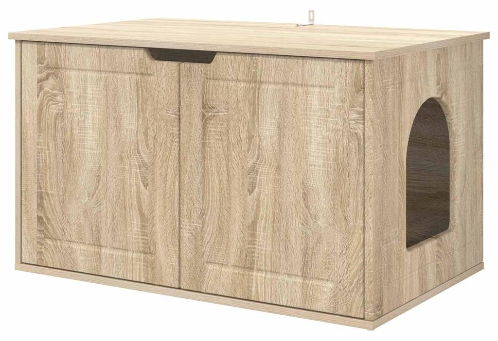 vidaXL Katzenhaus Sonoma 85 x 55 x 50,5 cm Holzwerkstoff