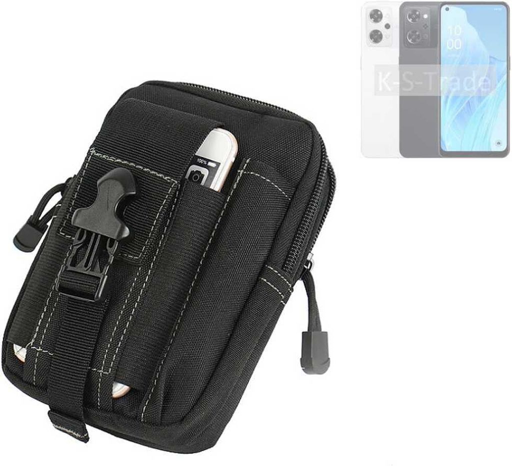 K-S-Trade Gürtel Tasche kompatibel mit Oppo Reno9 A Gürteltasche Holster Schutz Hülle Handy Hülle Smartphone outdoor Handy-Hülle schwarz