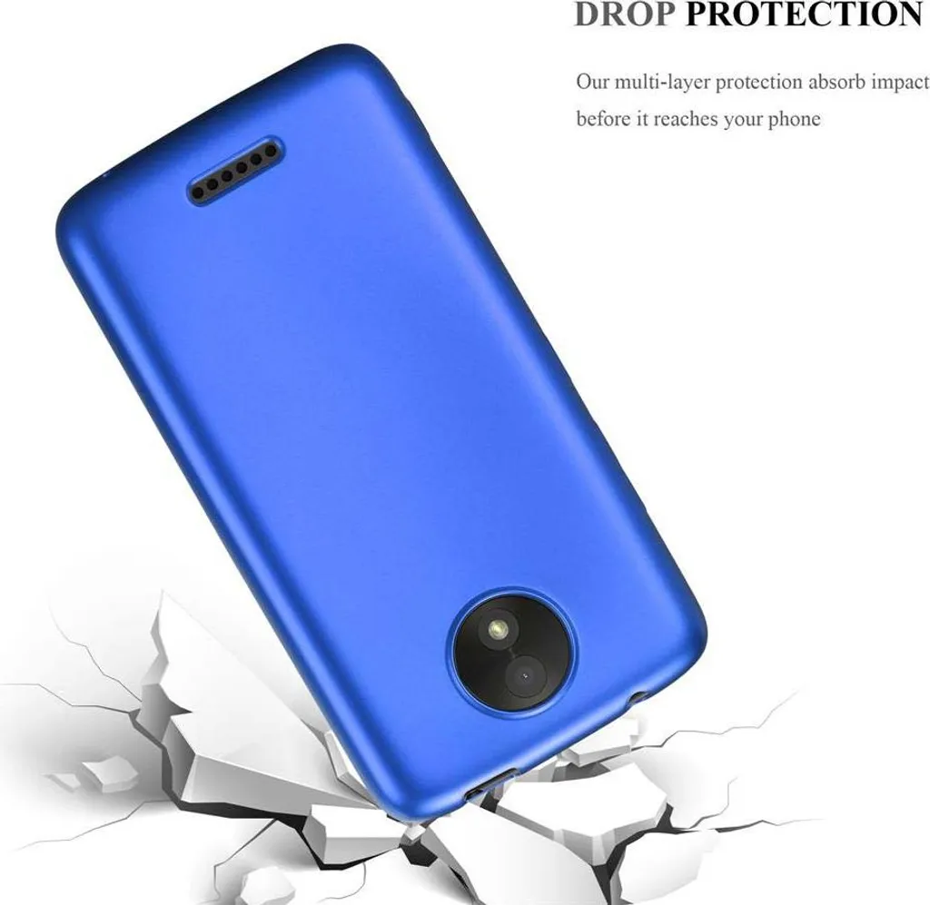 Cadorabo Custodia protettiva per Motorola MOTO C Custodia in blu Custodia per telefono cellulare Custodia in silicone TPU Custodia di copertura - 3