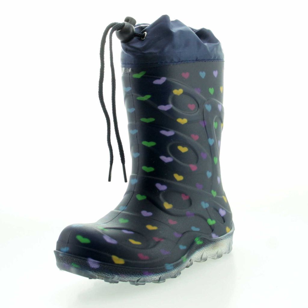 Beck 901 05 Warmfutter Gummistiefel Blinking Hearts Dunkel-Blau, Blau, Gr. 29