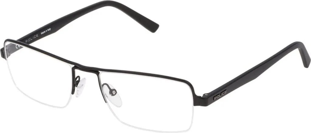 Montatura Police VPL257 0531: Occhiali da Vista Uomo Lifestyle Nero