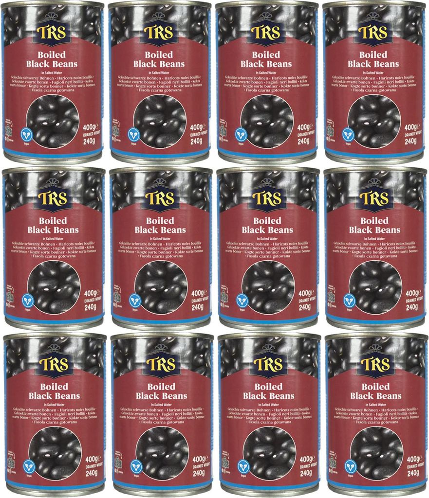 TRS Schwarze Bohnen in Salzwasser 12x400g ATG:240g Produktbild 