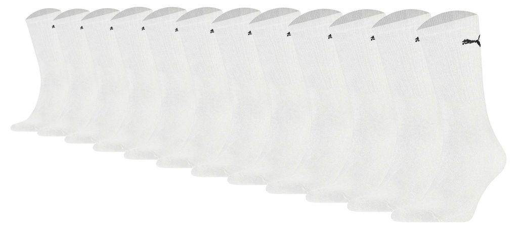 PUMA Uni Socken, 12er Pack - Sport Crew Sock,Tennissocken, ECOM Weiß 39-42