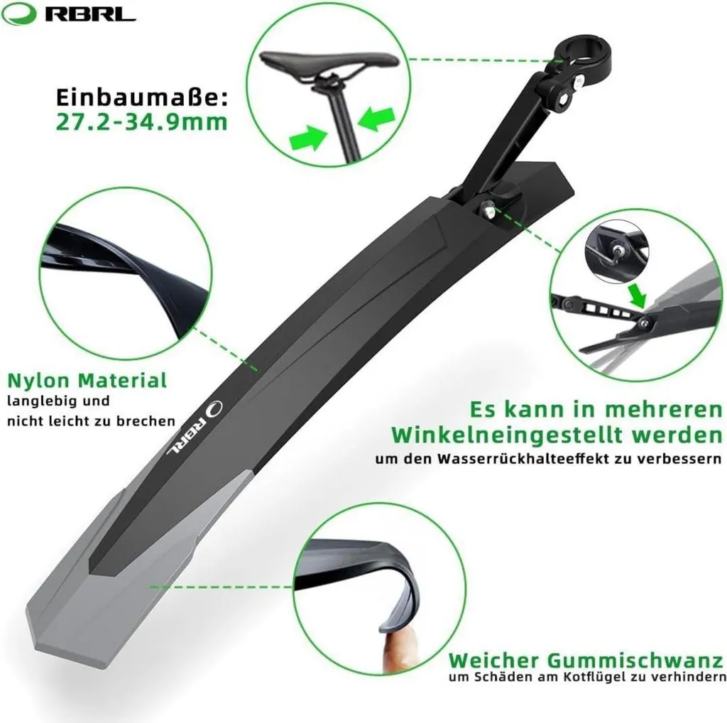 Garde-boue VTT RBRL universel : stop aux projections d'eau et de boue 29"