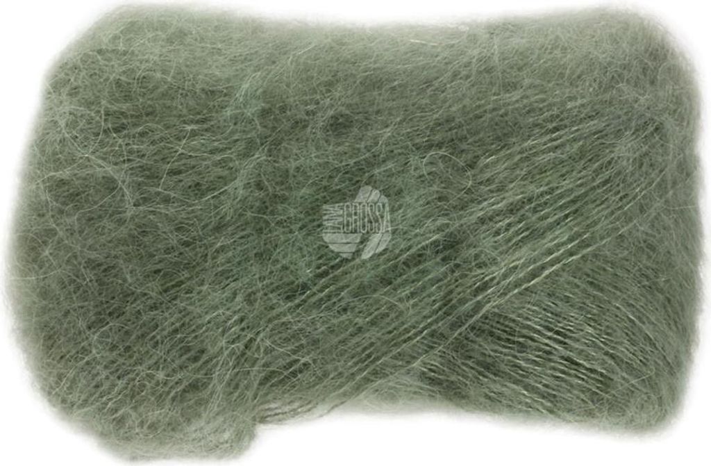 A ball of green yarn.