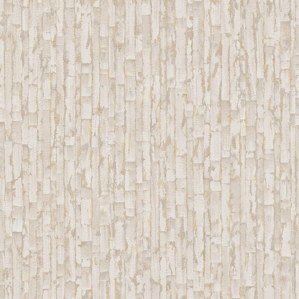 Profhome 786661-GU Streifen Tapete Metallische Akzente creme gold beige 5,33 m2