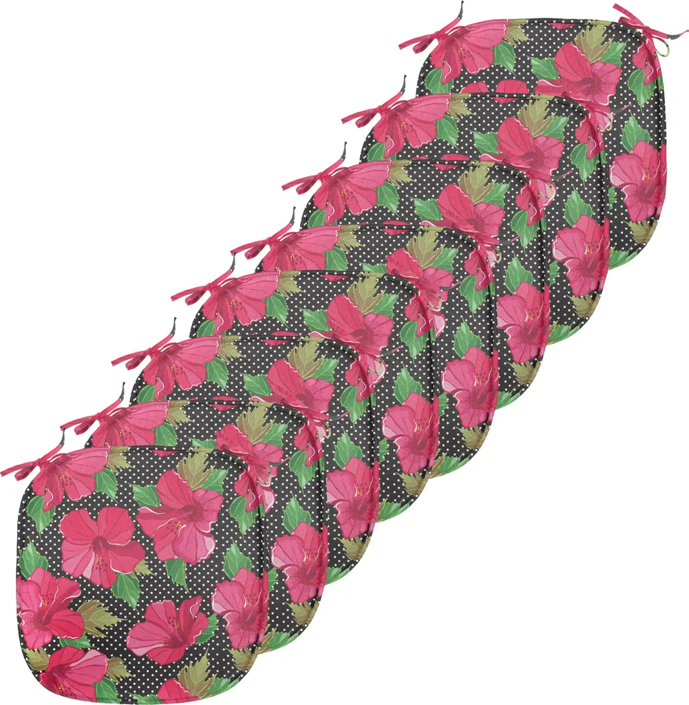 Coussin de chaise anti-tache et stable Hawaii 40x40 pour salle à manger