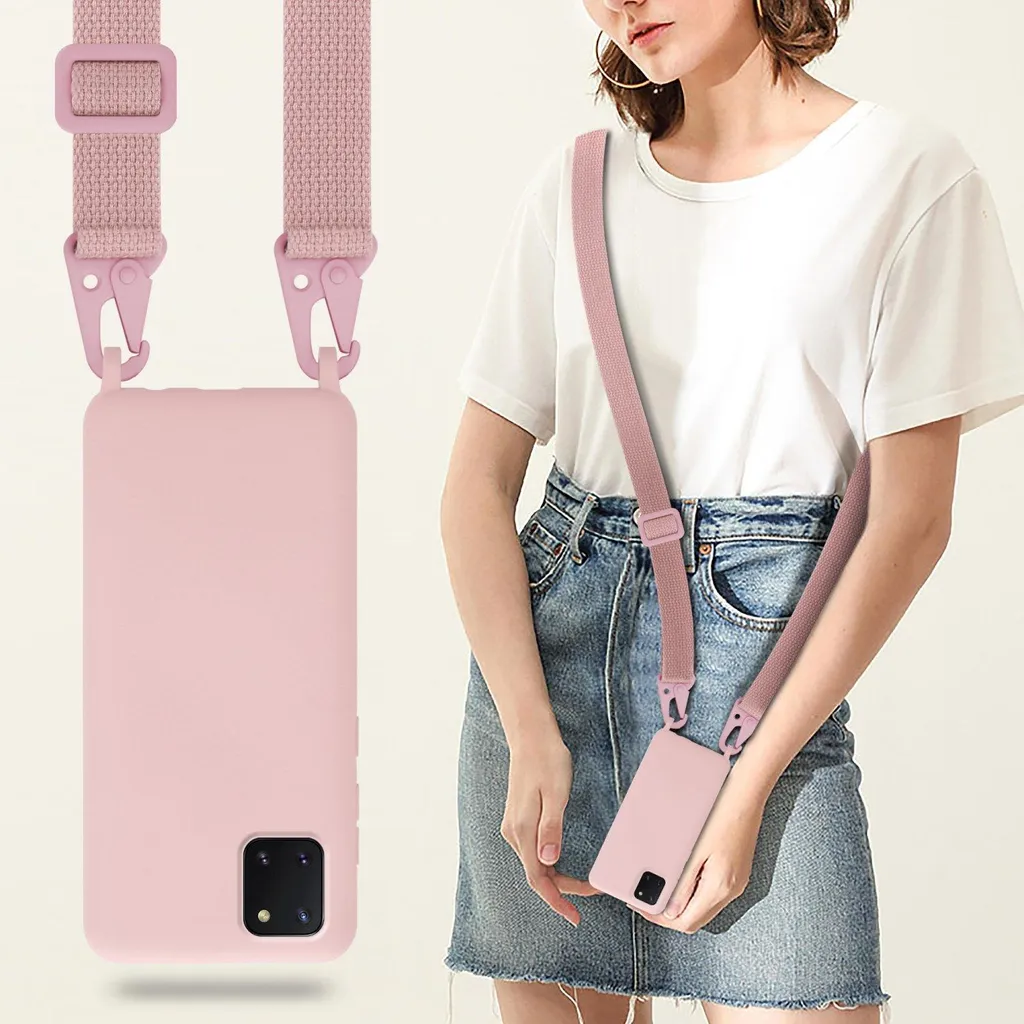 Cadorabo custodia protettiva per Samsung Galaxy A81 / NOTE 10 LITE / M60s cover in rosa custodia a catena per cellulare cavo regolabile in lunghezza - 6