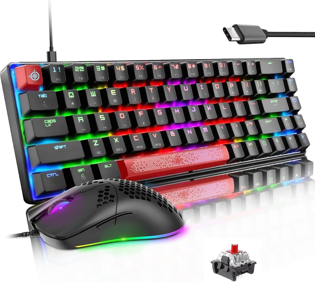 Mac Gaming Maus Und Tastatur Set Mit Kabel Rgb Produktbild 