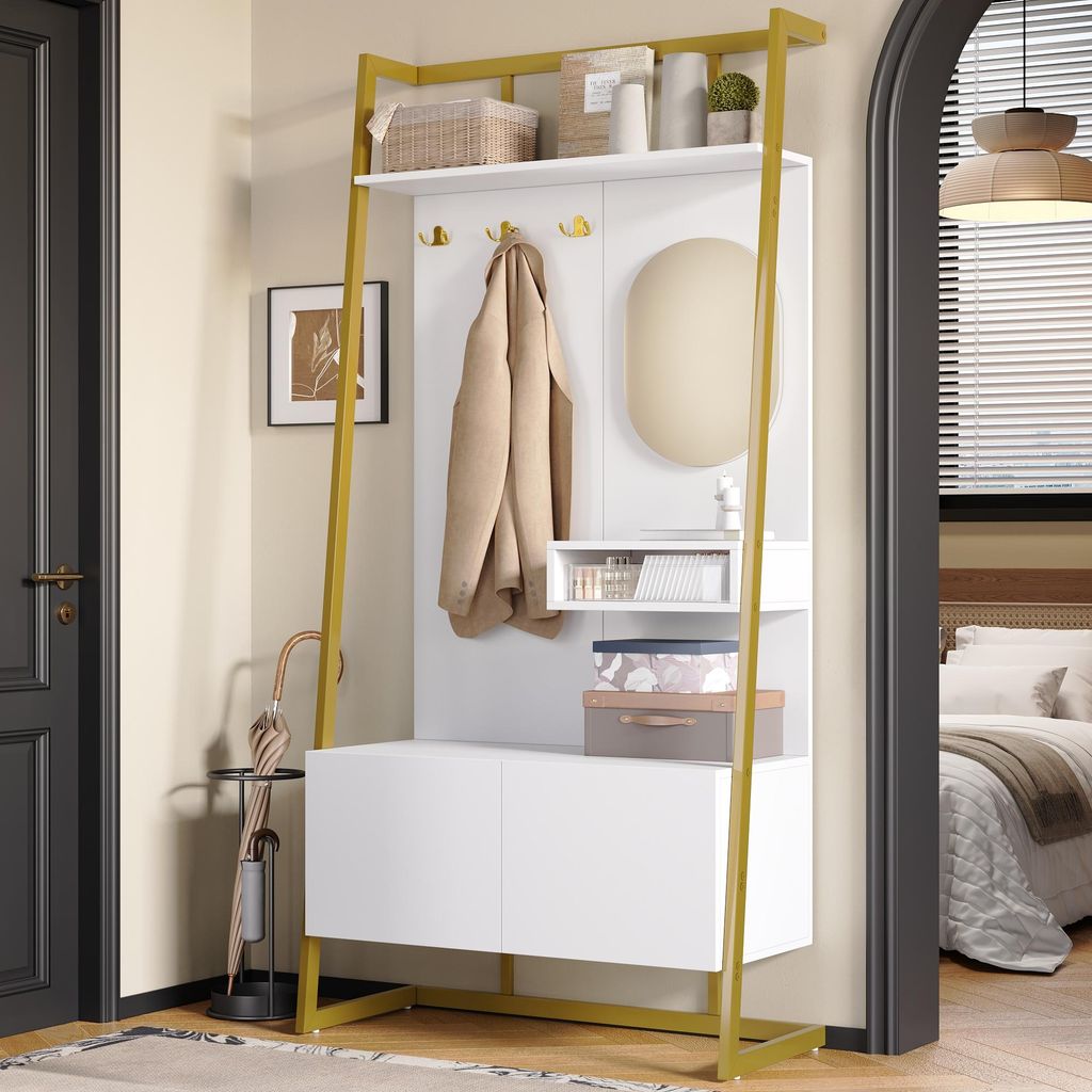 MODFU Minimalistische Kompaktgarderobe Flurschrank mit