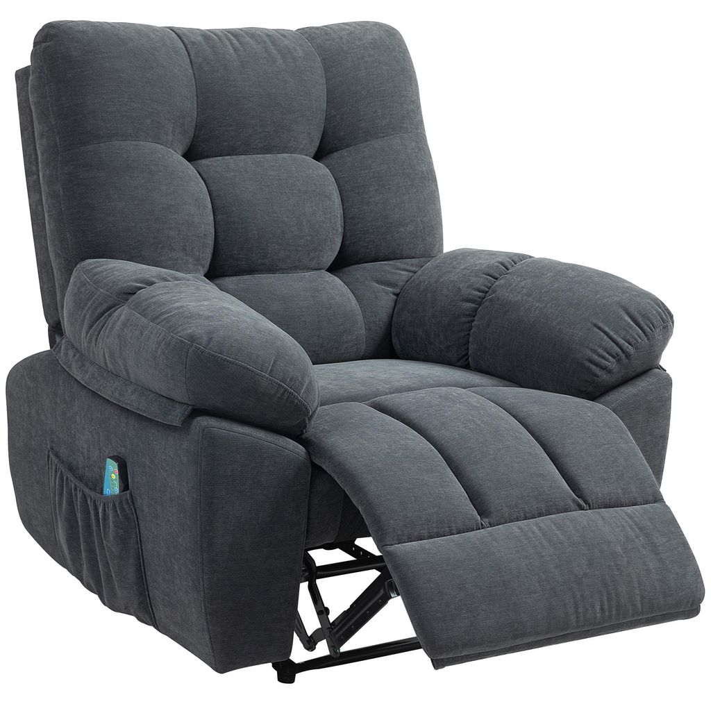 HOMCOM Relaxsessel Massagesessel mit Liegefunktion Heizung Produktbild 