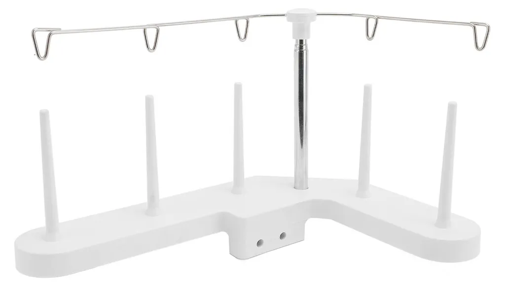 Porte-bobines réglable en hauteur avec guide-fil pour 5 bobines