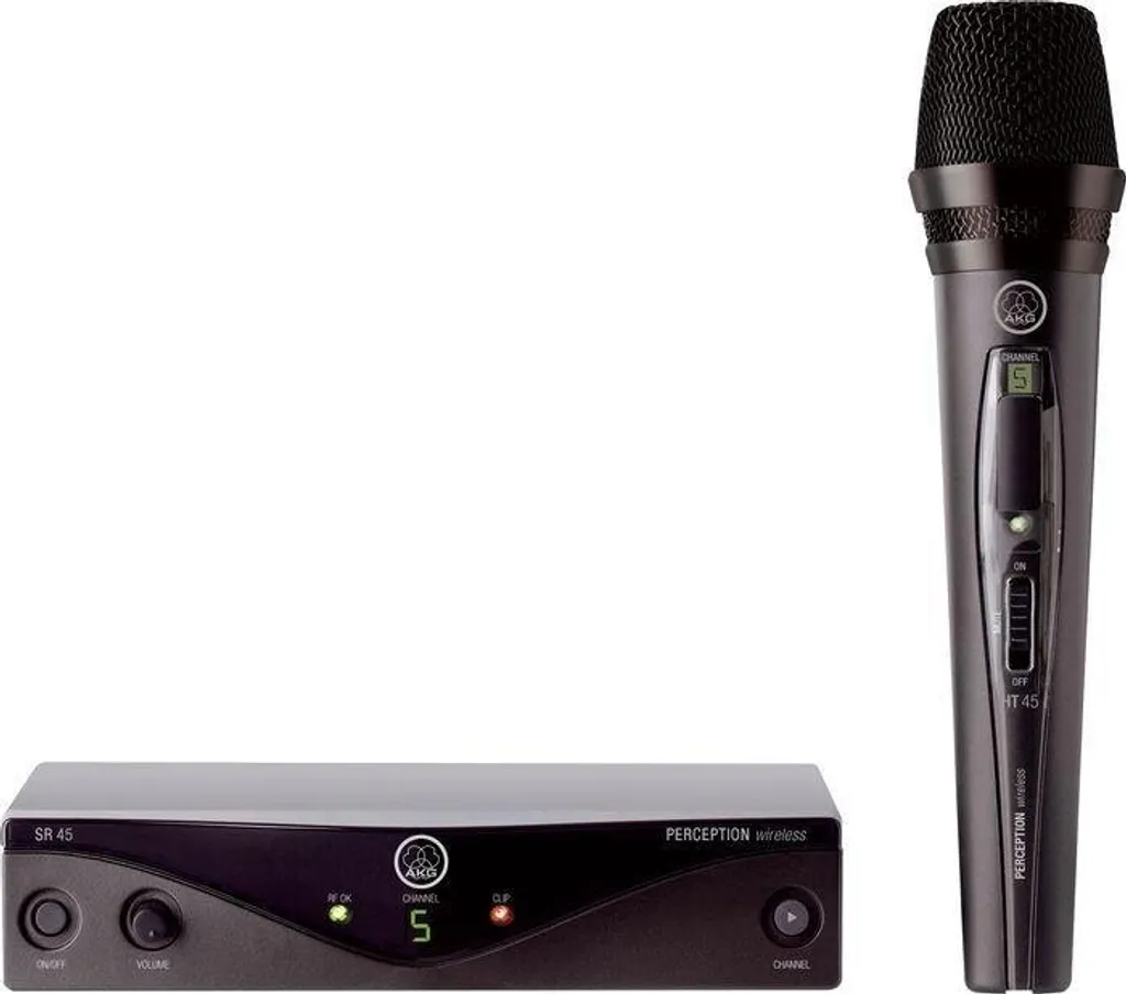 Microphone à main sans fil AKG WMS-45 HT A kit complet pour voix et chant