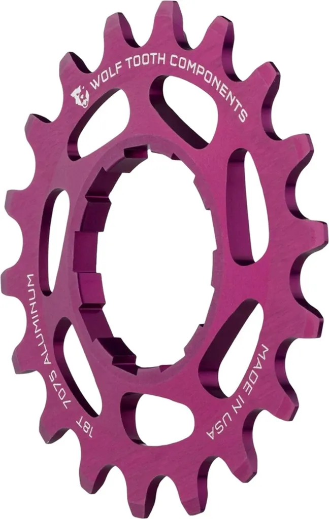 Wolf Tooth Ritzel Single Speed 20 Dents en Aluminium CNC Violet Éclatant