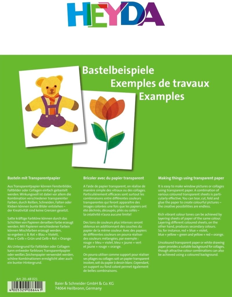 Transparentpapier 24,5x34cm 40g/qm VE=25x 10 Blatt