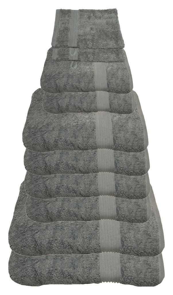 Julie Julsen Handtuch Set Silbergrau,Set:10 tlg. 2 Bade. 4 Hand. 2 Gäste. 2 Wasch.