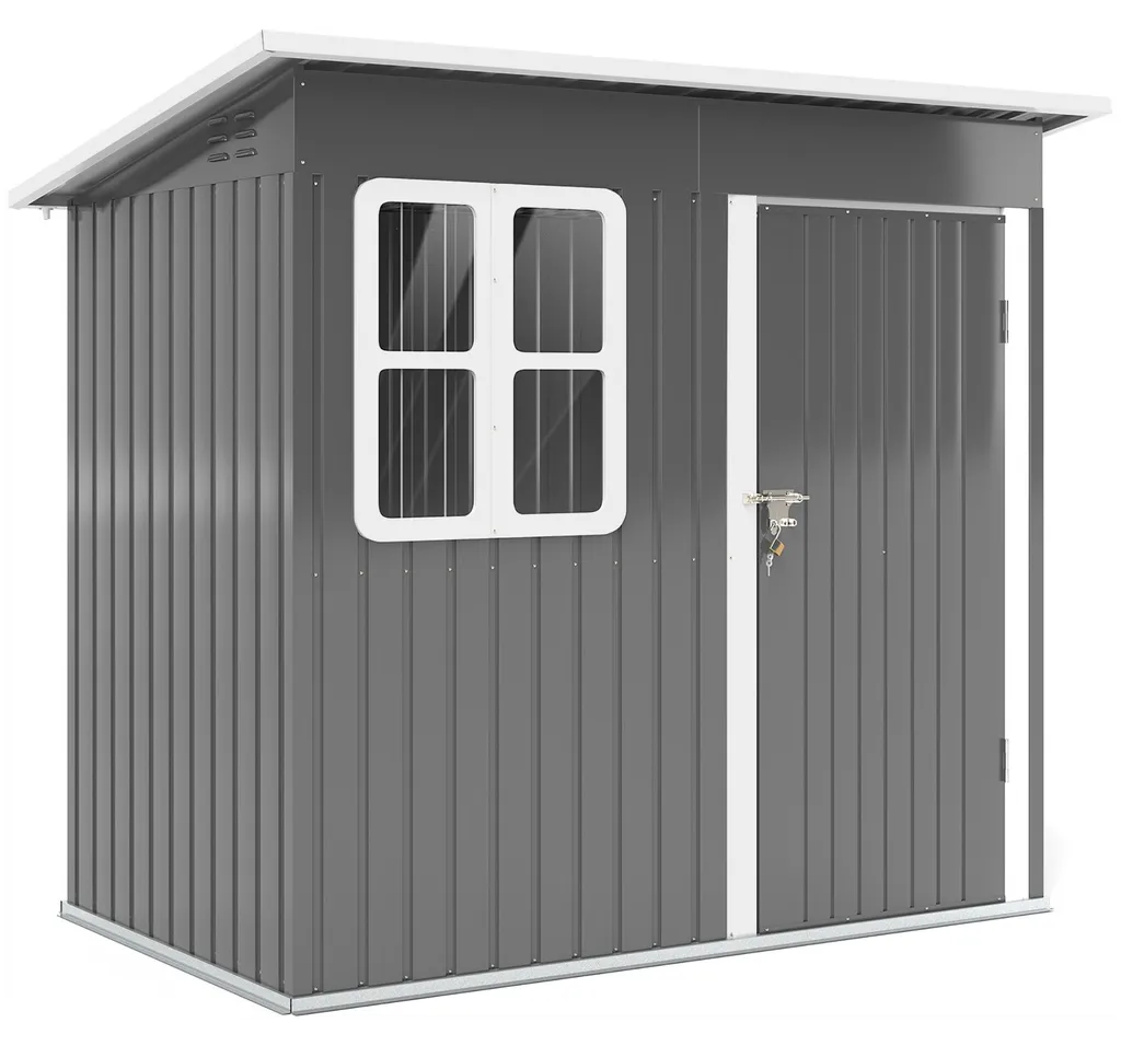 Remise à outils en métal Outsunny 221x133 cm avec porte verrouillable