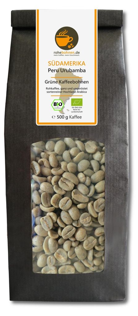 Rohkaffee Arabica Peru Urubamba 500g
