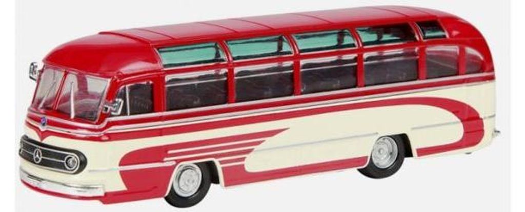 Schuco 1:87 Reisebus Mercedes-Benz O 321 rot/beige 452586500