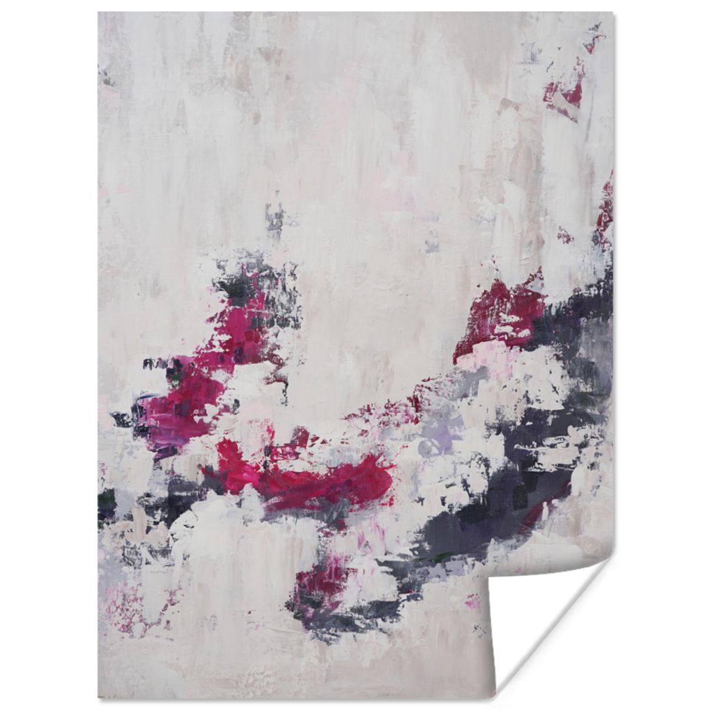 MuchoWow Poster Farbe - Rosa - Grau - Kunst 30x40 cm - Wandplakat - Poster Kinderzimmer