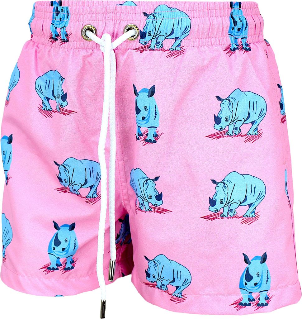 Aquarti Vater Sohn Badeshorts – Schnelltrocknend, chlor- und salzwasserresistent, Größen 5 Jahre bis XXL, Farbe: Nashorn Pink Grau, Größe: 11...