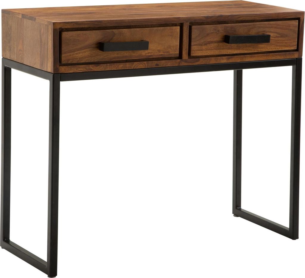Konsola  litego drewna sheesham / metal 90x76x36 cm stół Zdjęcie produktu 