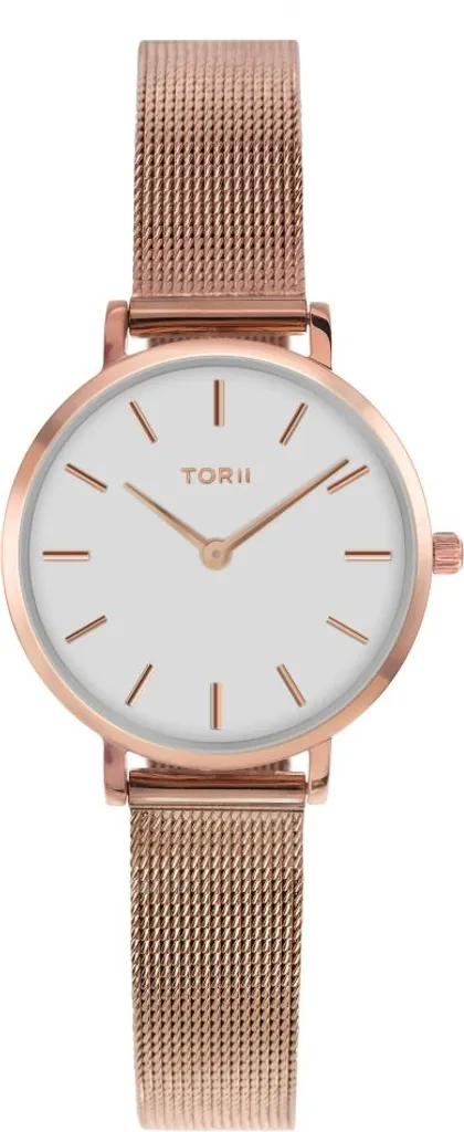 Montre Femme TORII Or Rose R28RS.WR avec Bracelet en Maille Flexible
