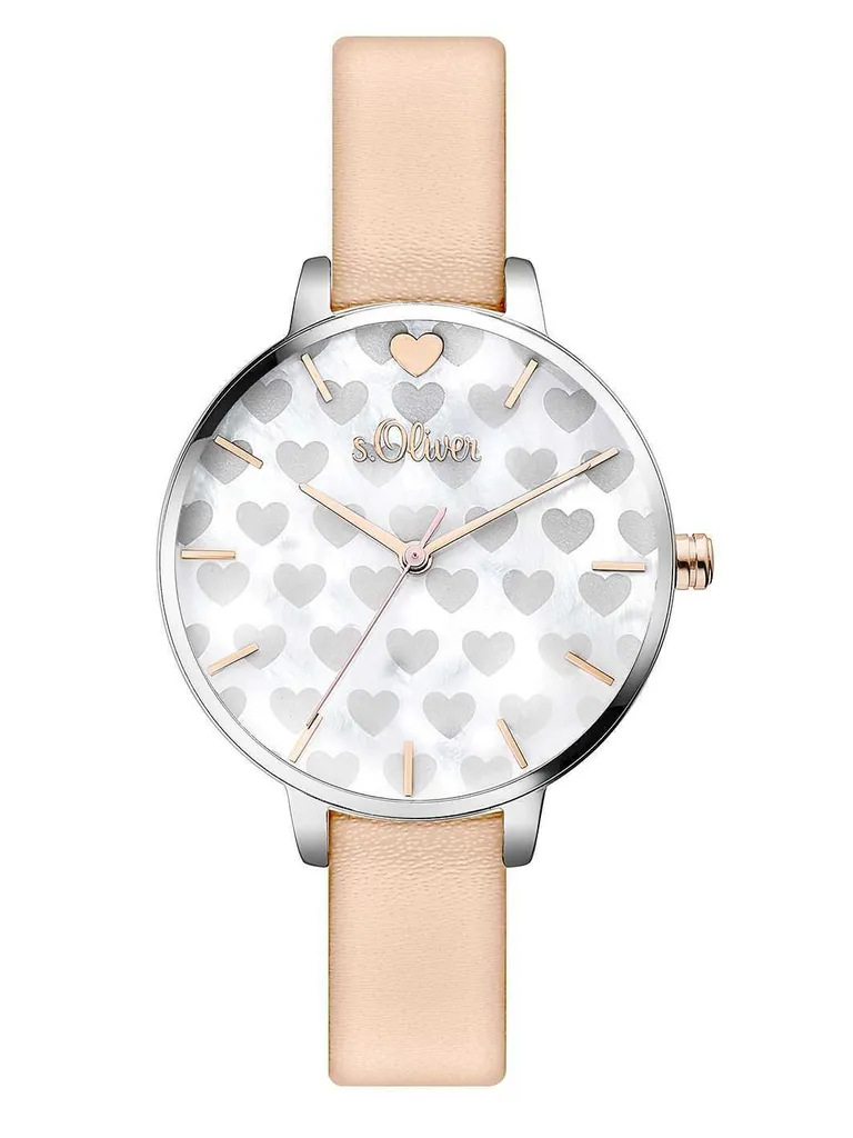 Orologio Donna s.Oliver SO-3474-LQ | Elegante Pelle Rosa e Madreperla