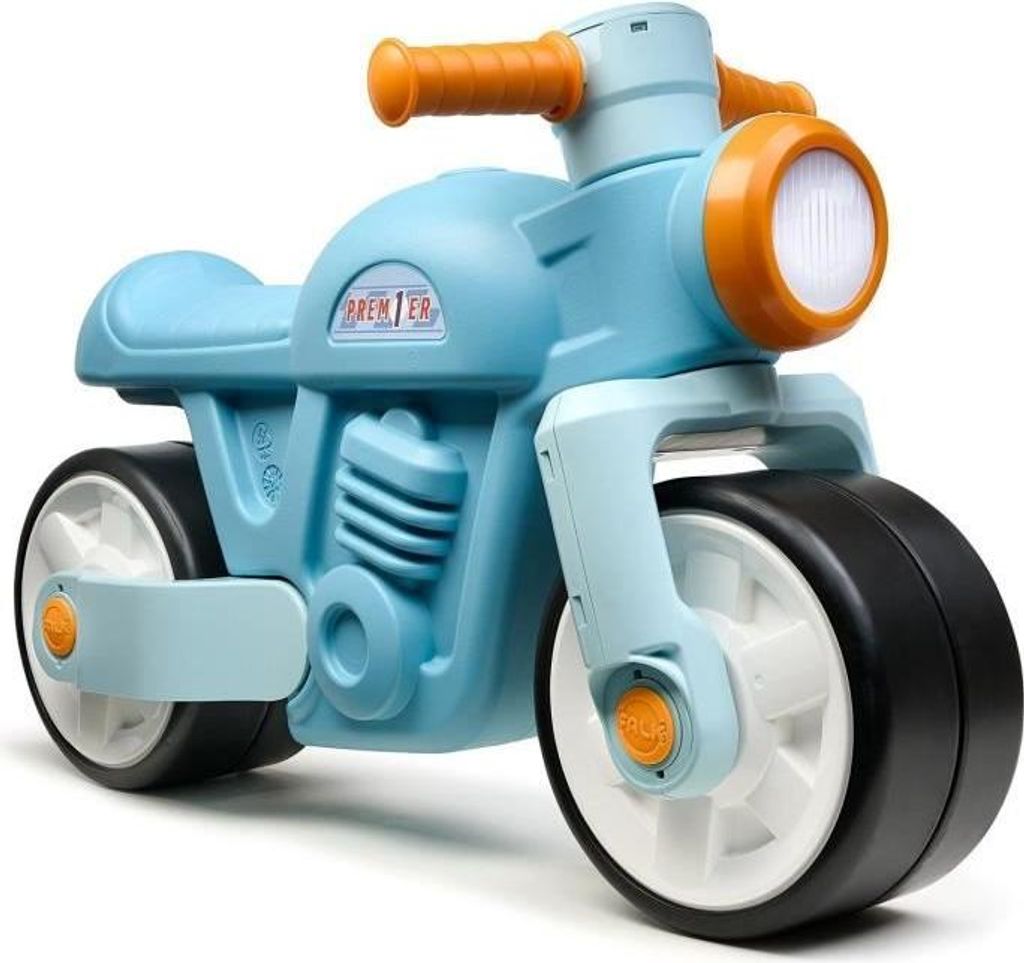 Laufrad Motorrad Premier Falk, Blaue, Leise Räder, 75% Recyceltes Plastik, 100% Hergestellt in Frankreich, Ab 12 Monaten