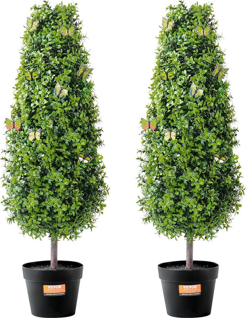 Lot de 2 buis artificiels en tour de taille PE Deko Buis 91cm