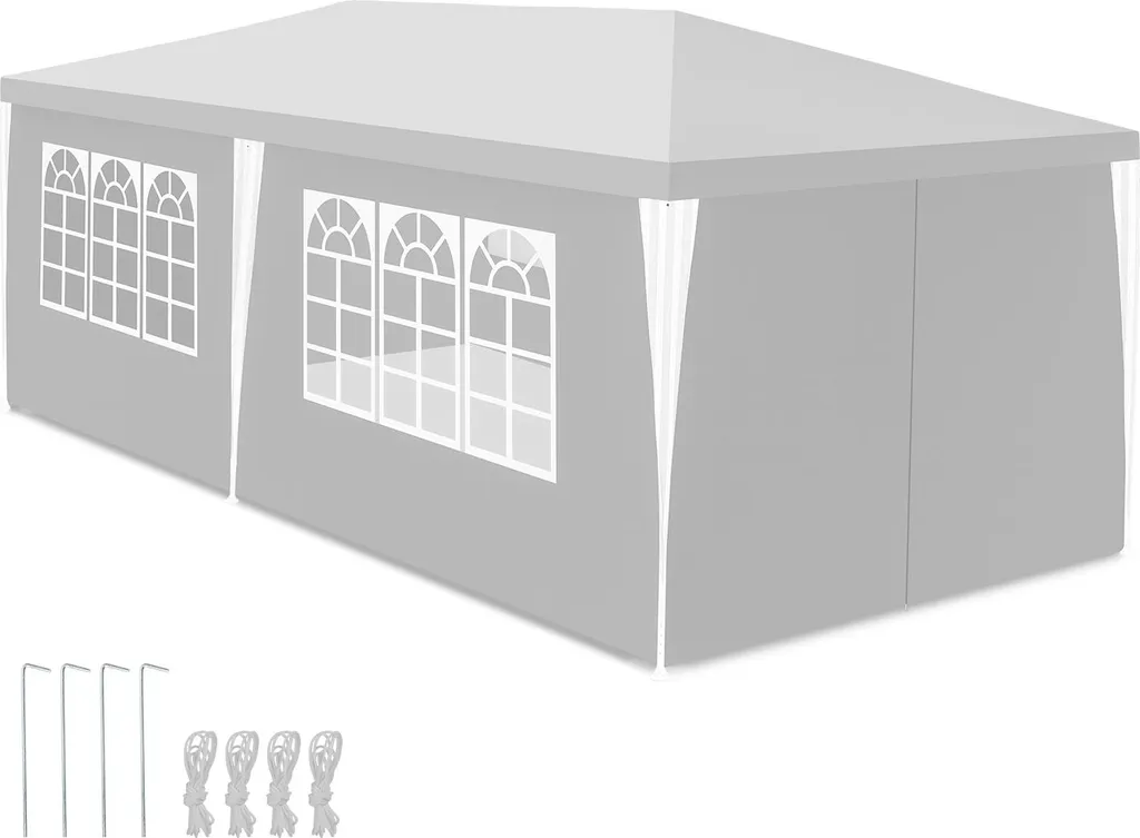 Gazebo Professionale per Mercati 3x6m Clanmacy - Bianco Rinforzato