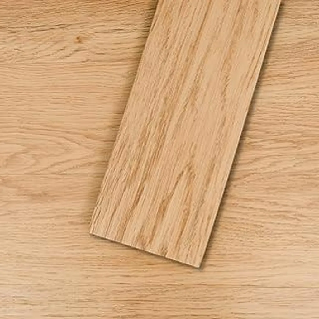 Mysflosy Pavimento vinilico autoadesivo, pavimento in PVC effetto legno impermeabile, rovere miele 15,24 cm x 91,44 cm pavimento vinilico, 16 listelli, copertura 2,23 m²