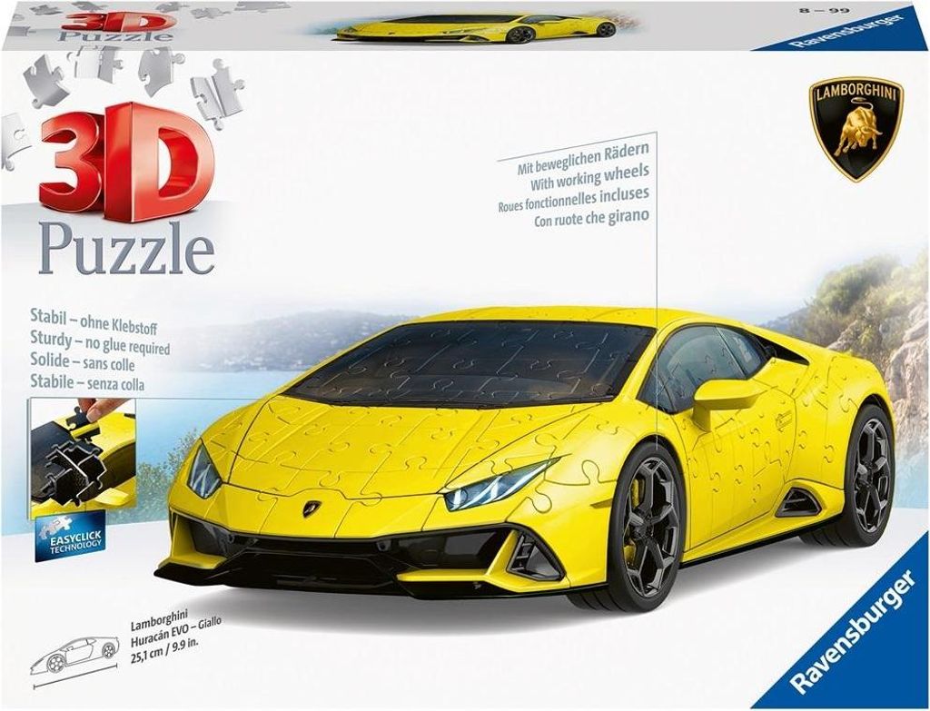 Ravensburger 3D -Puzzle Lamborghini Huracan Evo Giallo, 108st.