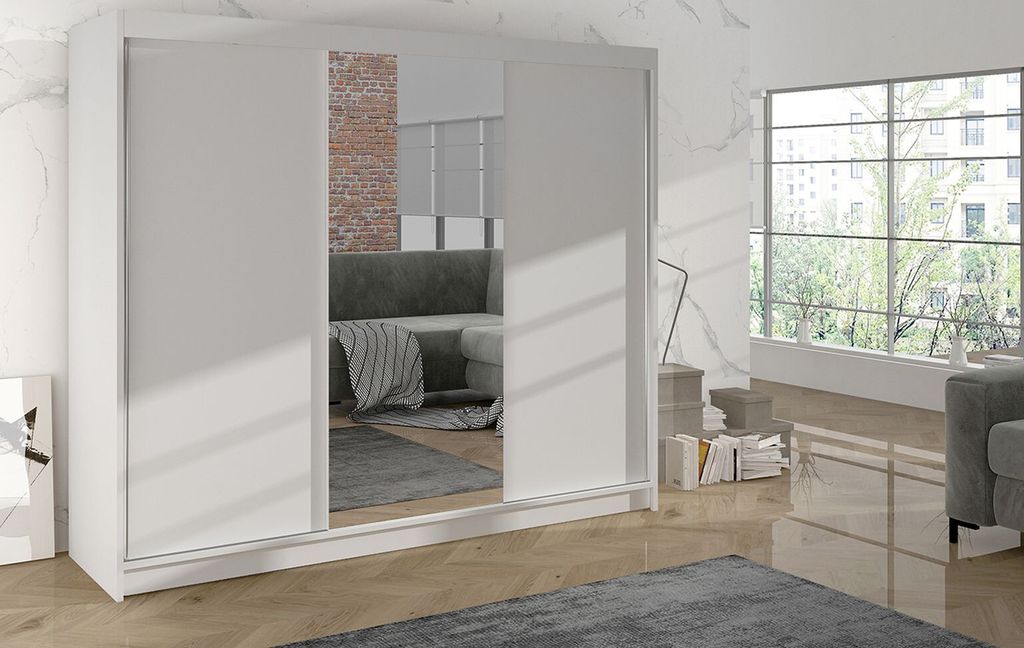 Kleiderschrank DANIELLA 1 – Breite 200 cm, weiß