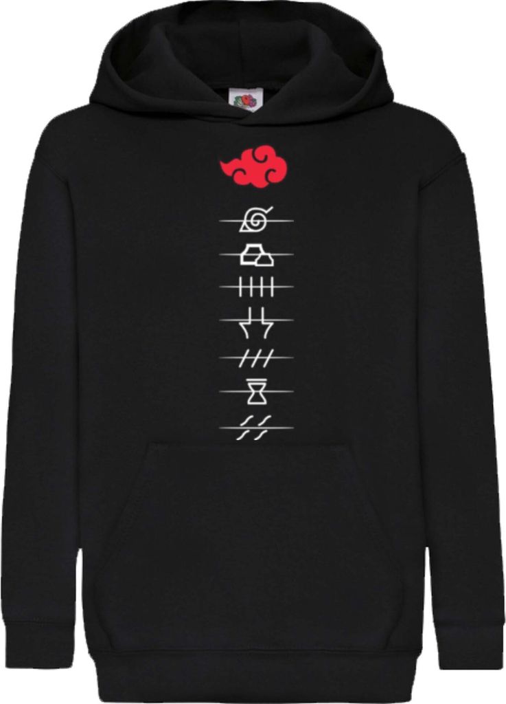 Kinder Kapuzenpullover Japan Anime Manga Haikyu Karasuno High Logo, 9-11 Jahr - 140 / Schwarz
