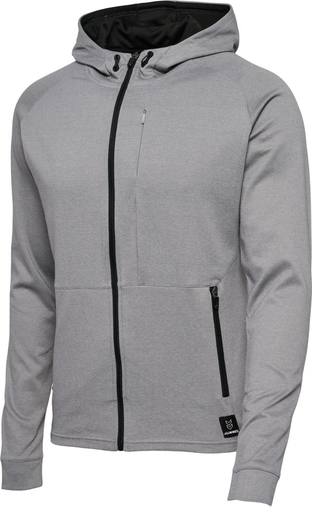 Hummel hmlMT INTERVAL ZIP HOODIE GREY MELANGE M