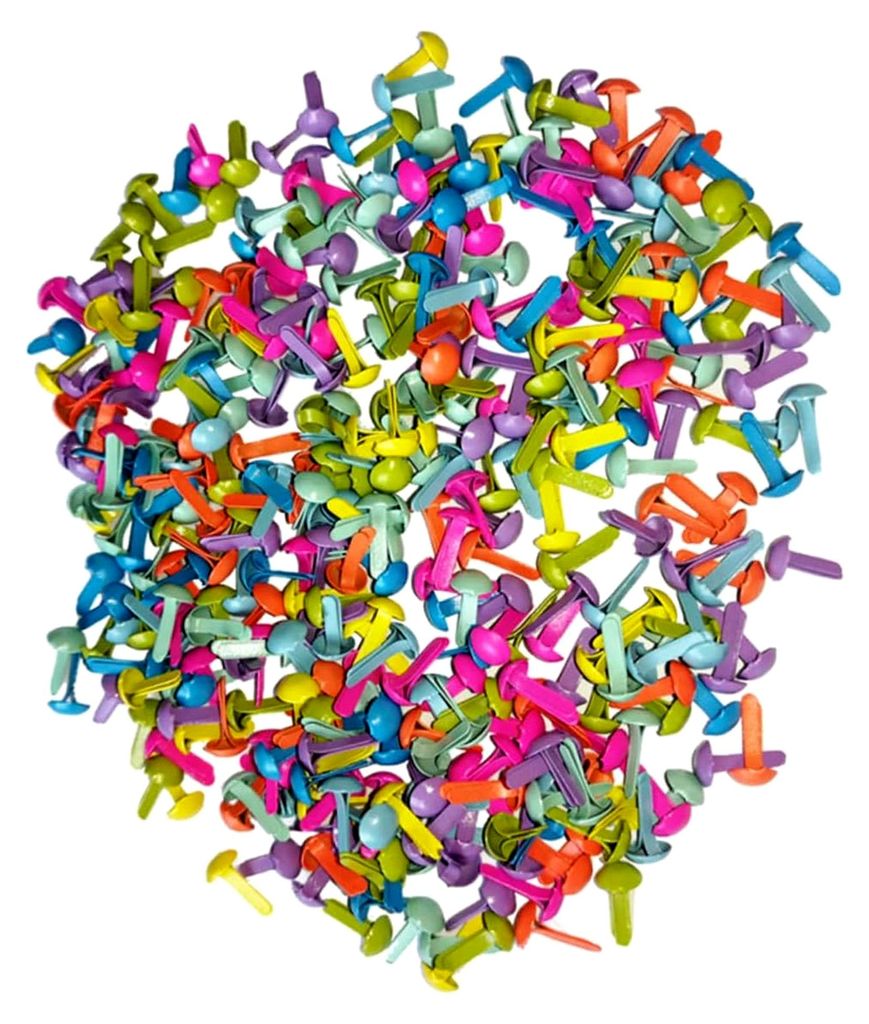 300 Stück Mini-Brads in Pastellfarben für Scrapbooking, Basteln und Papierarbeiten