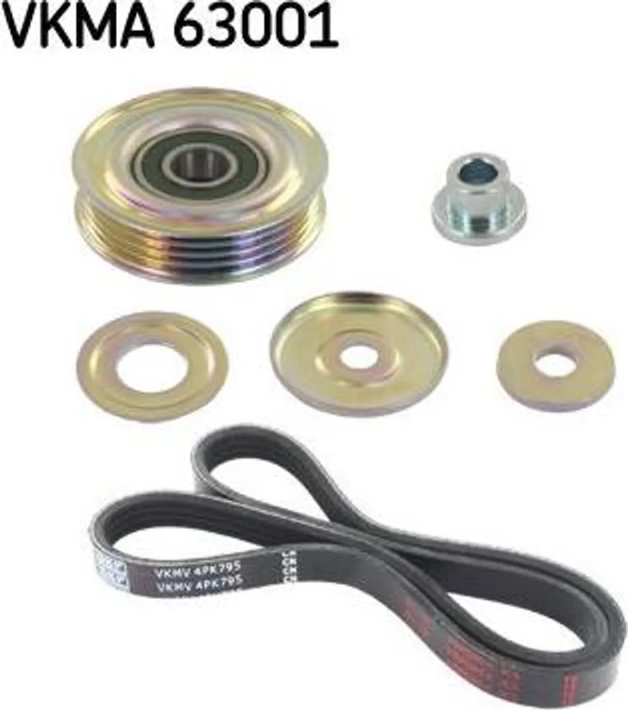 Courroie trapézoïdale SKF VKMA 63001 OE 91541177 haute performance